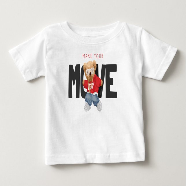 Make Your Move Cool Bear Dancing Baby T-Shirt (Front)