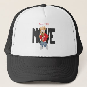 Make Your Move Cool Bear Dancing Trucker Hat