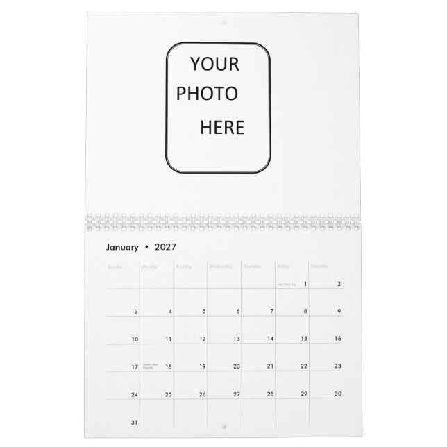 Make Your One Of A Kind Calendar (Jan 2027)