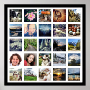 Make Your Own 25 Photo Gallery Style Poster