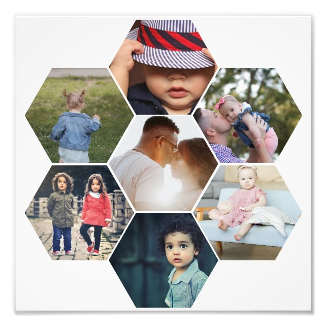 Make your own 7 photo Personalised Template Print (Front)