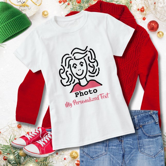 Make Your Own | Add Your Photo | Personalise Text  T-Shirt (Creator Uploaded)