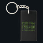 Make your own binary key chain<br><div class="desc">Go to an online text to binary converter to translate your message.  Paste into the template,  and create a secret message in binary code.  Fun gift for math teacher,  math professor,  computer science teacher,  software engineer,  IT professional.</div>
