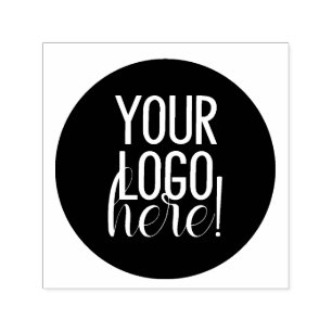 Make Your Own Black & White Business Logo Self-inking Stamp