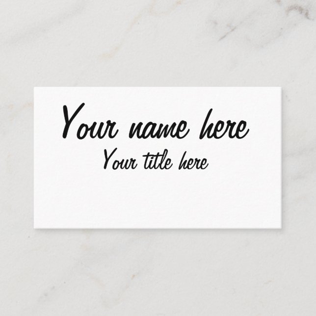 make your own business card (Front)