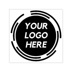 Make Your Own Business Round Company Logo Self-inking Stamp