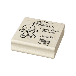 Make Your Own Christmas Cookie Gift Tags Add Text Rubber Stamp