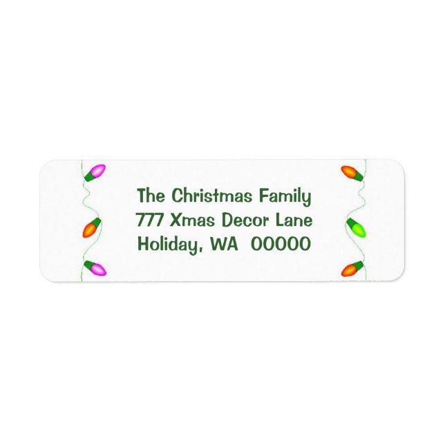 Make Your Own Christmas Envelope Address Labels (Front)