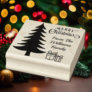 Make Your Own Christmas Gift Tags Add Text Rubber Stamp