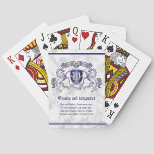 Make Your Own Coat of Arms Silver Horse Shield Playing Cards