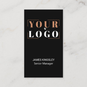 Make Your Own Company Logo Black Vertical Business Card