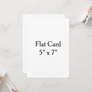 Make Your Own custom 5" x 7" Round Flat Card
