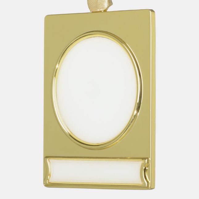 Make Your Own Custom Gold Plated Banner Ornaments (Left)