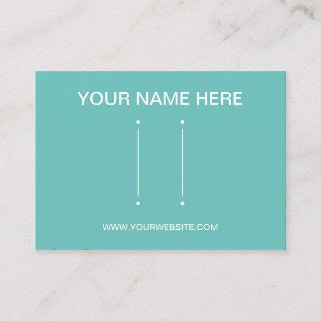 Make your own custom jewelry hair clip and earring business card (Front)