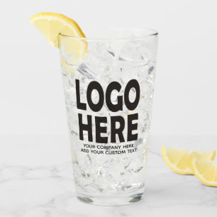 Make your own custom logo and text promotional glass