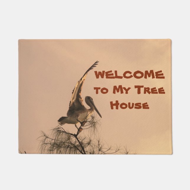 Make Your Own Custom Pelican Tree Door Mat Doormat (Front)