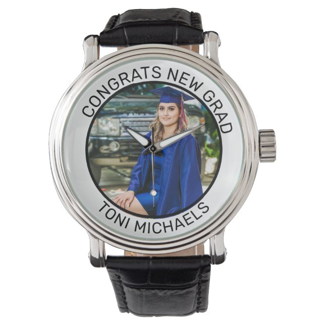 Make Your Own Custom Photo Personalised Graduation Watch (Front)