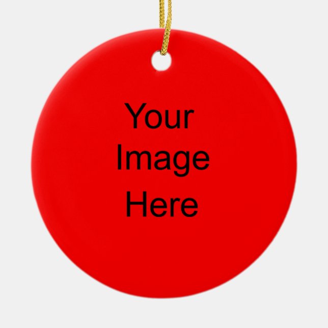 Make your own custom Round Ornament Red (Front)