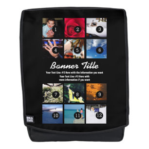 Make your own decor easily with 12 images on a backpack