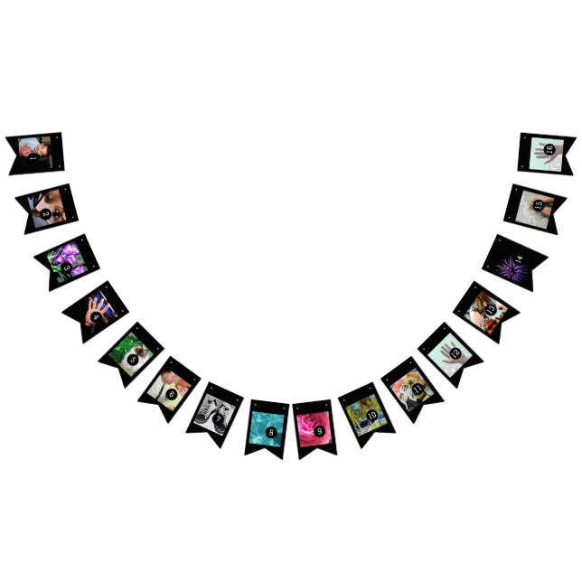 Make your own decor easily with 16 images on a bunting  (All)