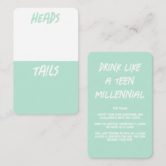 Make Your Own Drinking Game Cards (Front/Back)