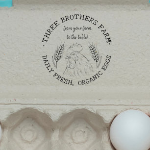 Make Your Own Egg Carton Vintage Farm Rubber Stamp