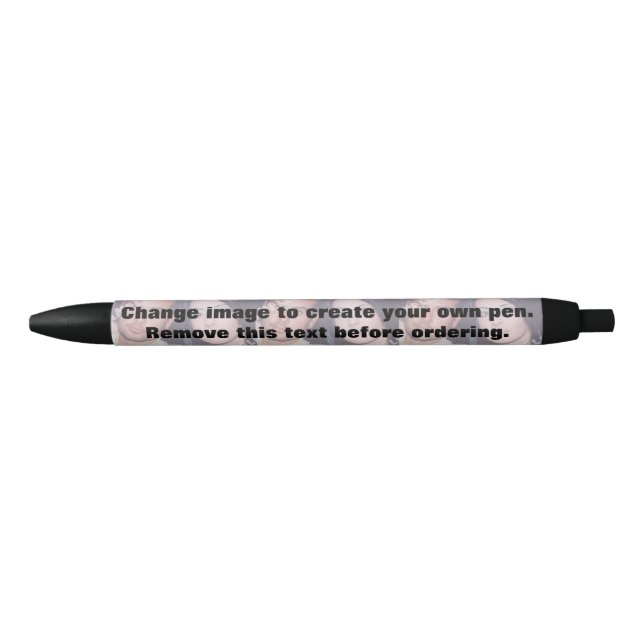 Make your own ersonalized template photo black ink pen (Front)