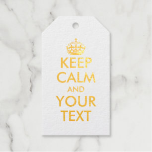 Make your own funny keep calm Christmas gift tags