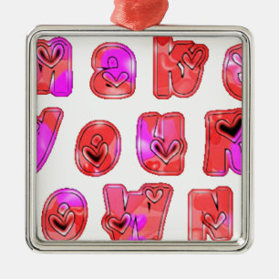 Make Your Own Hearts Art Print Design Metal Tree Decoration