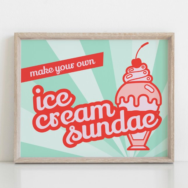 Make your own Ice Cream Sundae Bar Tabletop Sign  (Creator Uploaded)