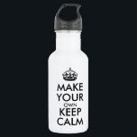 Make your own keep calm - black 532 ml water bottle<br><div class="desc">Hello and welcome, create and customise your own "keep calm" design for this one is unique! Replace the words "make your own keep calm" by the word of your choice and choose the colour you want! You can imagine and do everything!! ex: "keep calm and carry on" "keep calm and...</div>