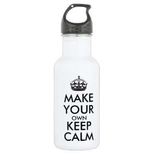 Make your own keep calm - black 532 ml water bottle