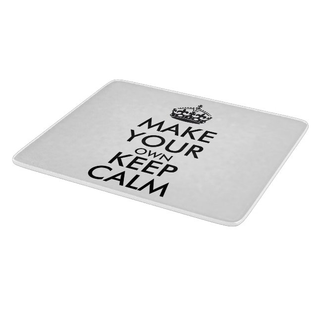 Make your own keep calm - black cutting board (Corner)