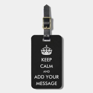Make Your Own Keep Calm Luggage Tag