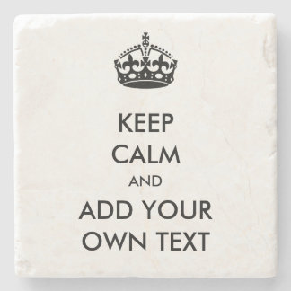 Make Your Own Keep Calm Product Black White Stone Coaster