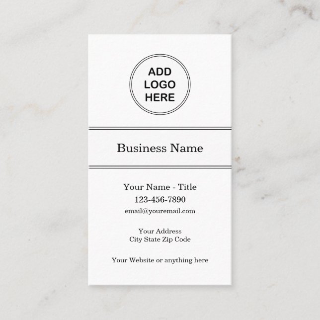 Make Your Own Logo Business Cards (Front)