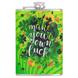 Make your own luck! Vinyl Wrapped Flask