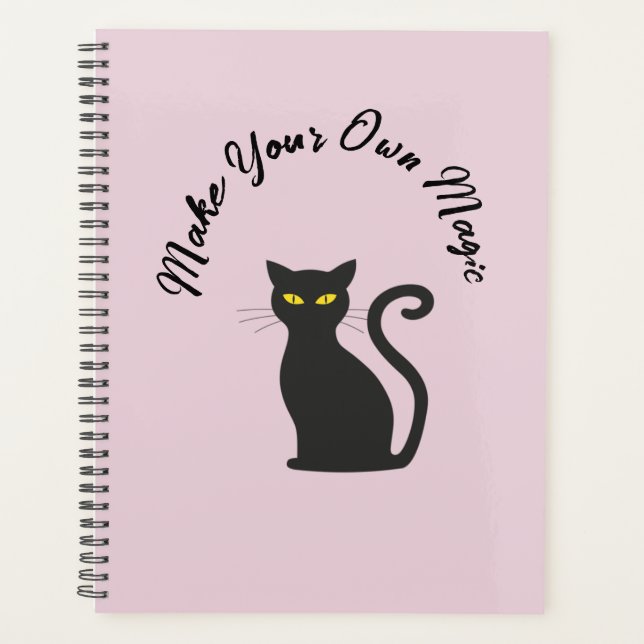 Make Your Own Magic Cute Black Cat Planner (Front)