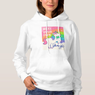 Make Your Own Magic   Cute Unicorn Hoodie