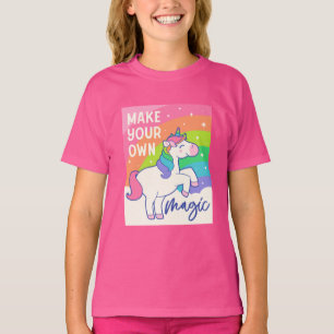 Make Your Own Magic   Cute Unicorn T-Shirt