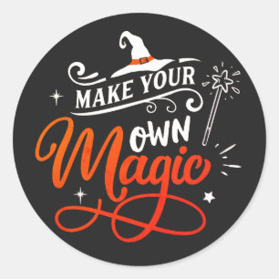 Make Your Own Magic Halloween Classic Round Sticker