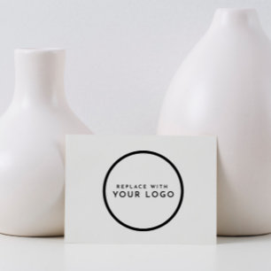 Make Your Own Minimal Modern & Round Business Logo Rubber Stamp