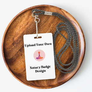 Make Your Own Modern Notary Photo ID Custom Blank  ID Badge