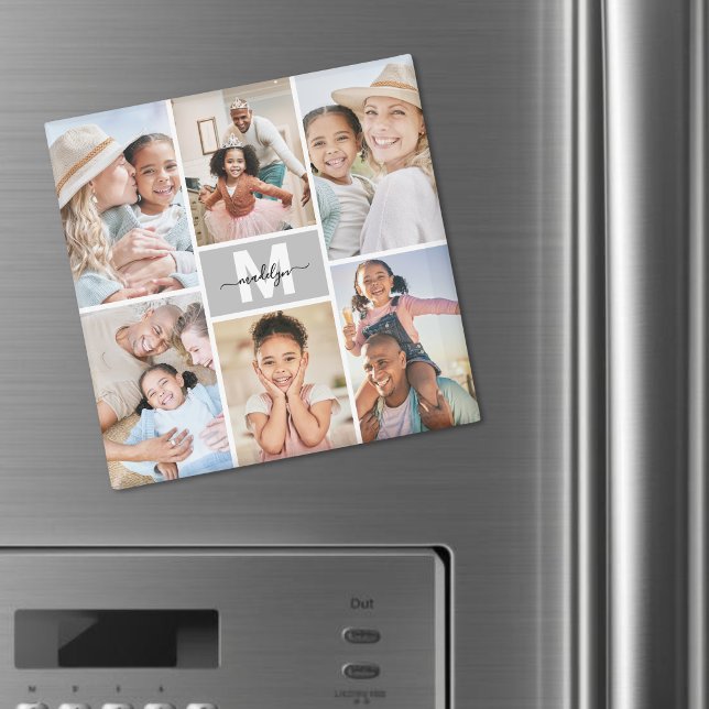 Make Your Own Monogram 6 Photo Collage Magnet (Make Your Own Monogram 6 Photo Collage magnet)
