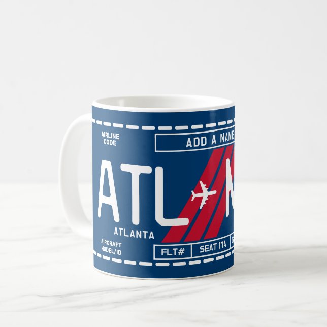 Make Your Own Mug with Airport Codes & Names (Front Left)