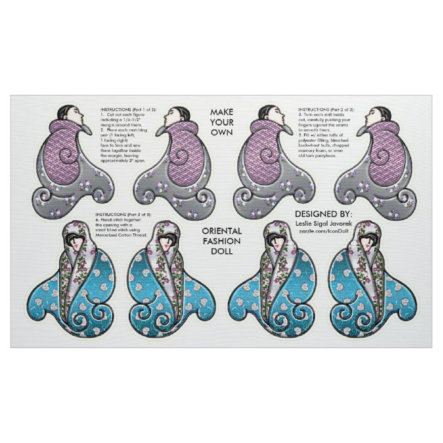 Make Your Own Oriental Fashion Doll Kit Fabric (Yard)