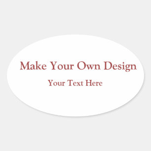 Make Your Own Oval Sticker for Personalisation