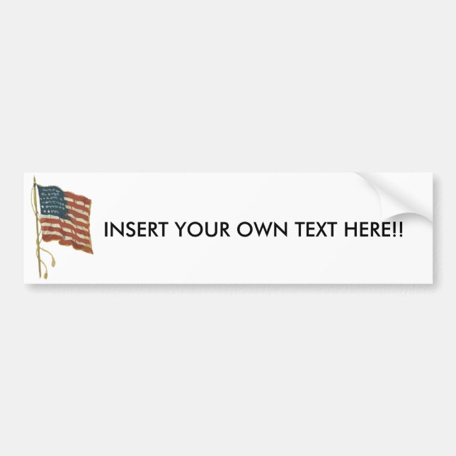 Make your own patriotic bumper sticker (Front)