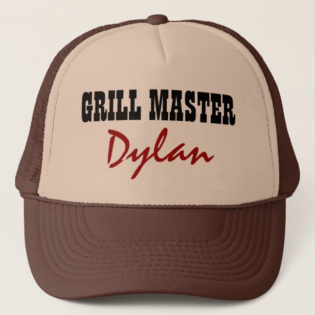 Make your own personalised grill master BBQ Trucker Hat (Front)