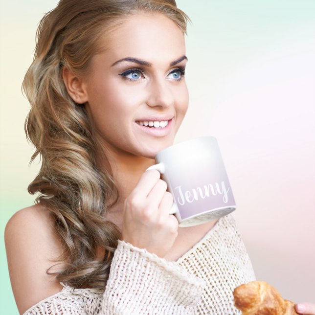 Make Your Own Personalised Ombre Coffee Mug (Make Your Own Personalized Lavender Ombre Coffee Mug)